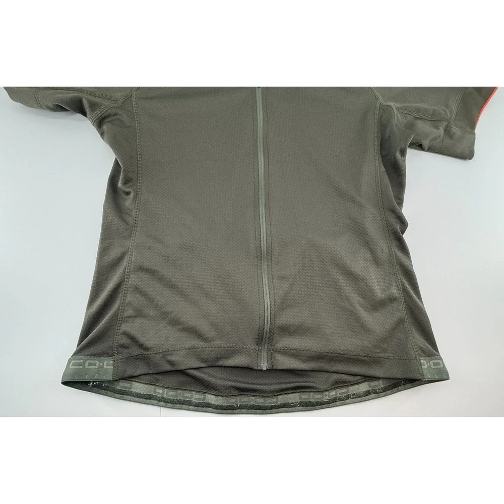 Co-Op Cycles Cycling Jersey Women Large Green Full Zip Short Sleeve Fitted Adult